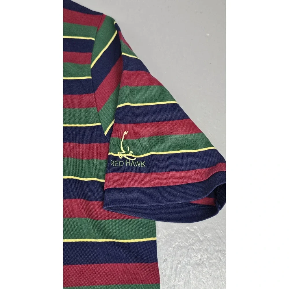 VTG Polo Golf Ralph Lauren Polo Shirt Mens XL Multicolor Stripe 100% Pima Cotton